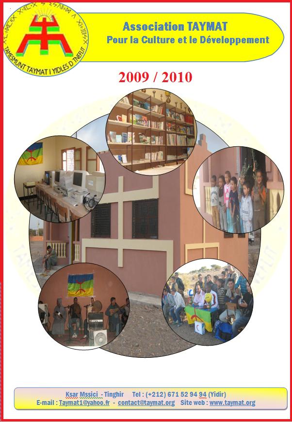 Rapport des activités de l’association Taymat pour 2009/2010 à Télécharger en PDF