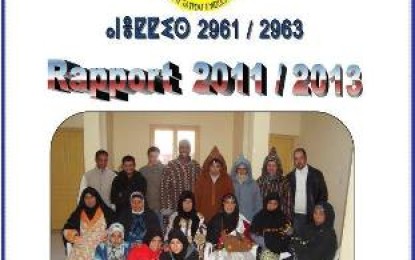 Rapport des activités de l’association Taymat pour 2011/2013 à Télécharger en PDF