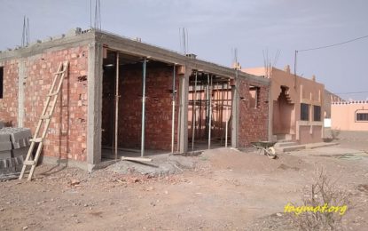 Construction de la deuxième partie du complexe socio-culturel Taymat